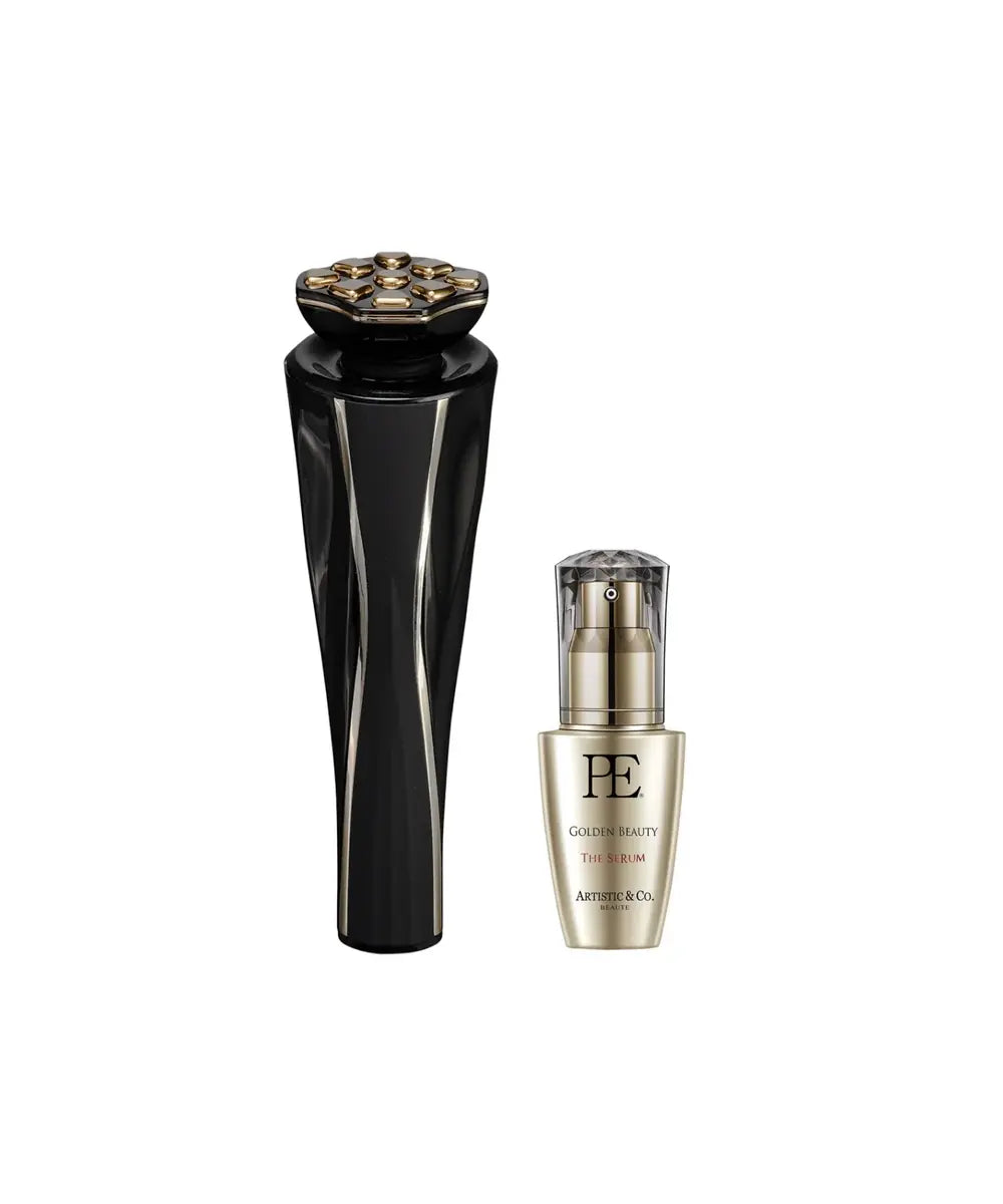 Dr. Arrivo Zeus II Plus Black i PE Golden Beauty The Serum – czarny japoński aparat kosmetyczny z serum