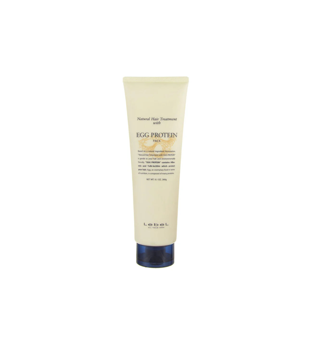 Lebel Natural Egg Protein Hair Treatment – kremowa tuba regenerującego balsamu z proteinami jaja, widok z przodu